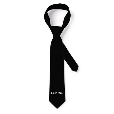 Flying aviation design on premium silk blend tie.