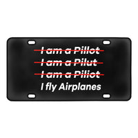 Thumbnail for I Fly Airplanes Designed Metal (License) Plates