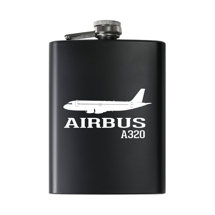 Airbus A320 Printed Designed Stainless Steel Hip Flasks