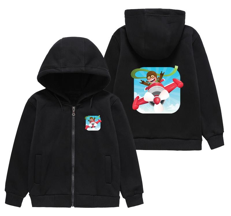 Happy Pilot Designed "CHILDREN" Zipped Hoodies