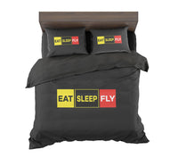 Thumbnail for Eat Sleep Fly (Colourful) Designed Bedding Sets