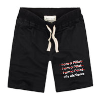 Thumbnail for I Fly Airplanes Designed Cotton Shorts