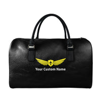 Thumbnail for Custom Name (Badge 2) Designed Leather Travel Bag