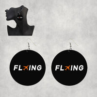Thumbnail for Flying Designed Wooden Drop Earrings