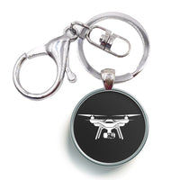 Thumbnail for Drone Silhouette Designed Circle Key Chains