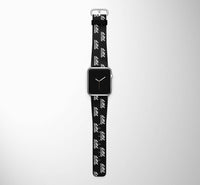 Thumbnail for Boeing 727 & Text Designed Leather Apple Watch Straps