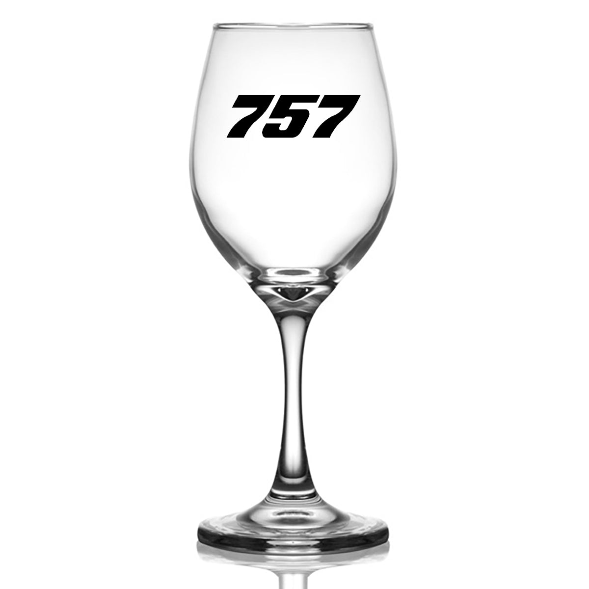 757 Flat Text Designed Wine Glasses
