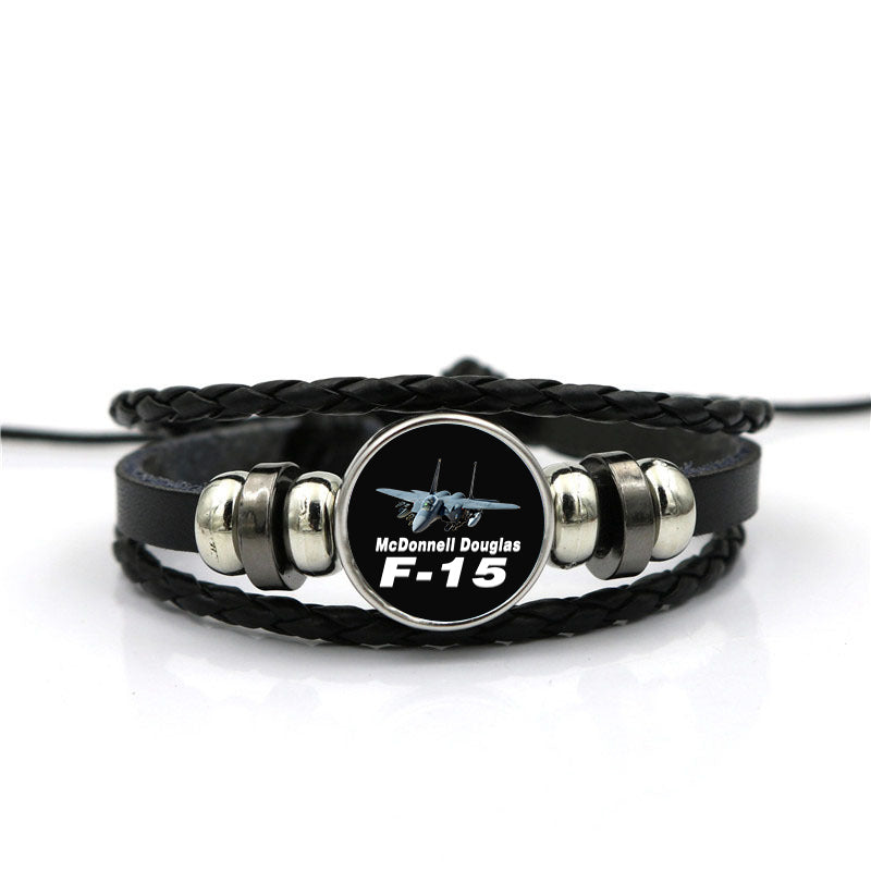 The McDonnell Douglas F15 Designed Leather Bracelets