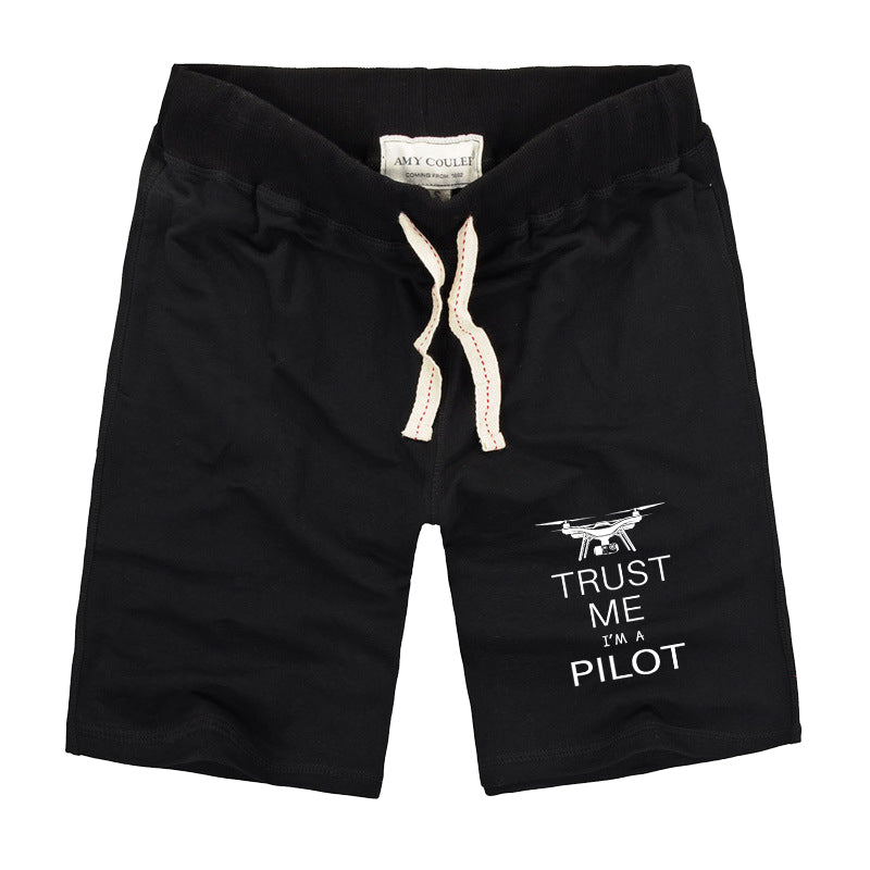 Trust Me I'm a Pilot (Drone) Designed Cotton Shorts