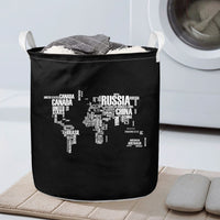Thumbnail for World Map (Text) Designed Laundry Baskets