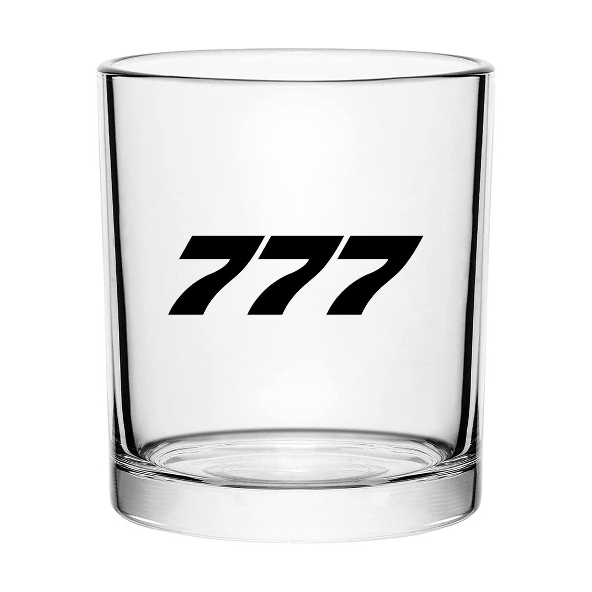 777 Flat Text Designed Special Whiskey Glasses