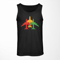 Thumbnail for Colourful 3 Airplanes Designed Tank Tops