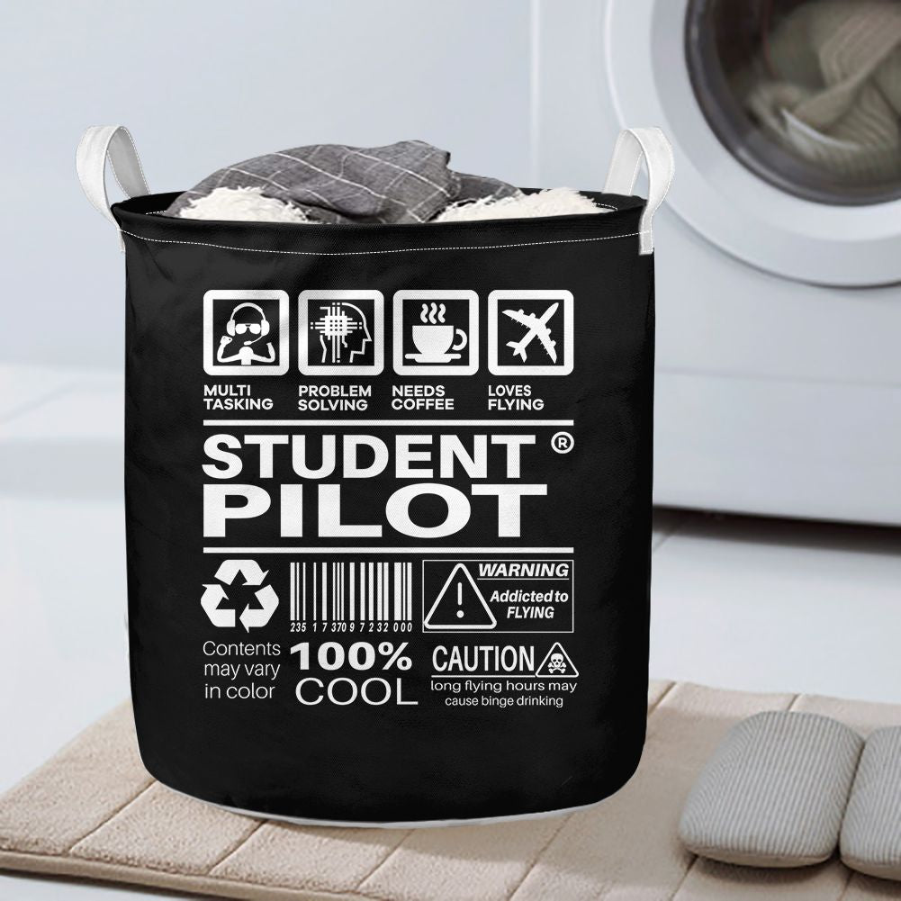 Student Pilot Label Designed Laundry Baskets