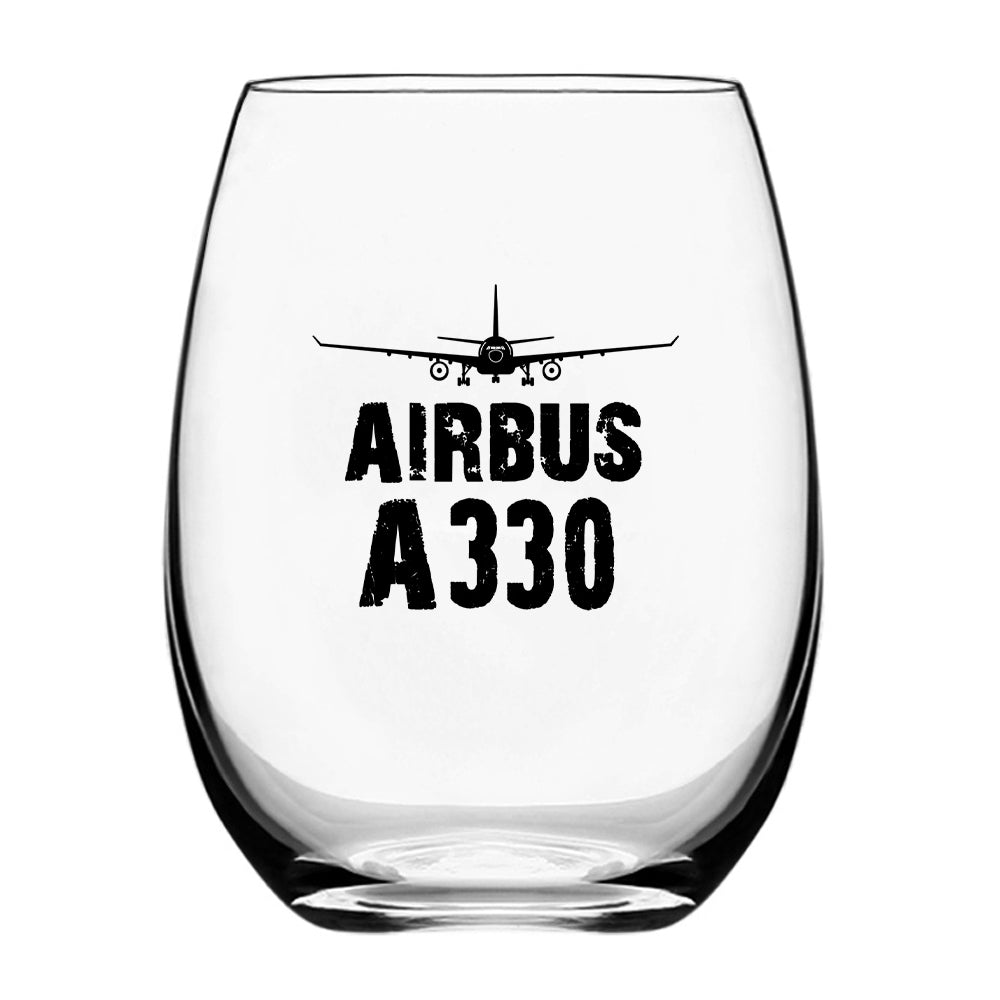 Airbus A330 & Plane Designed Beer & Water Glasses