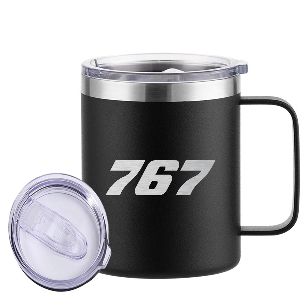 767 Flat Text Designed Stainless Steel Laser Engraved Mugs
