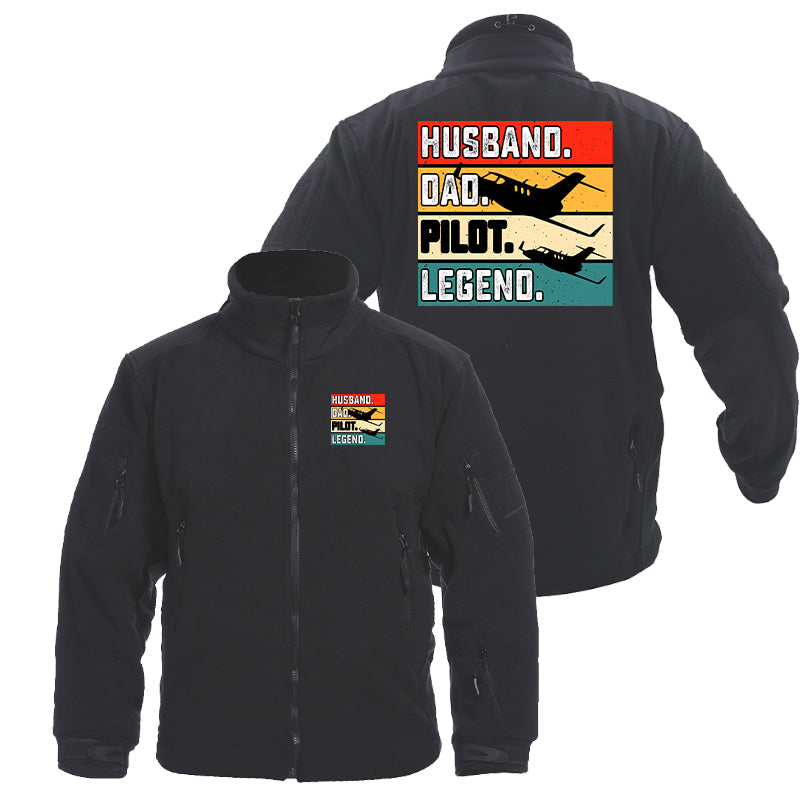 Husband & Dad & Pilot & Legend Designed Fleece Military Jackets (Customizable)