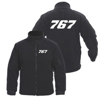 Thumbnail for 767 Flat Text Designed Fleece Military Jackets (Customizable)
