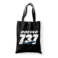 Thumbnail for Super Boeing 737+Text Designed Tote Bags