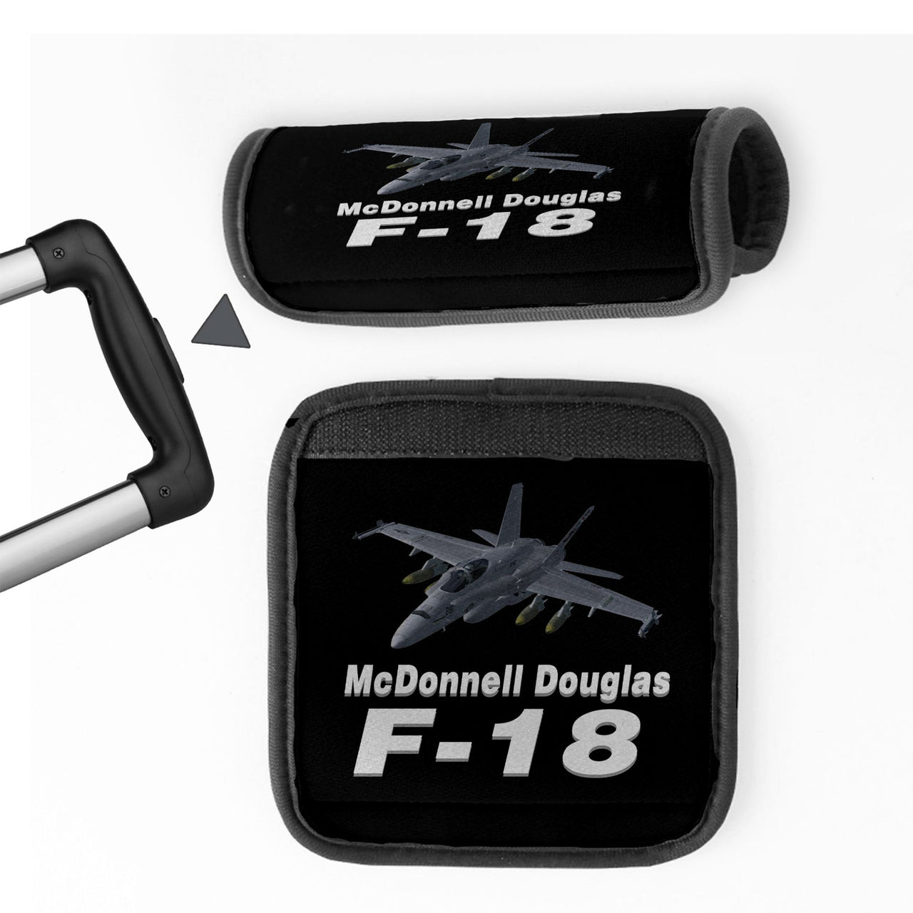 The McDonnell Douglas F18 Designed Neoprene Luggage Handle Covers