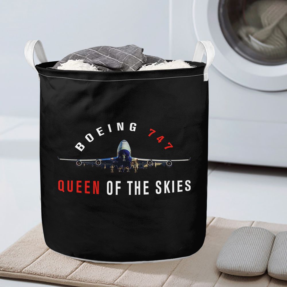 Boeing 747 Queen of the Skies Designed Laundry Baskets