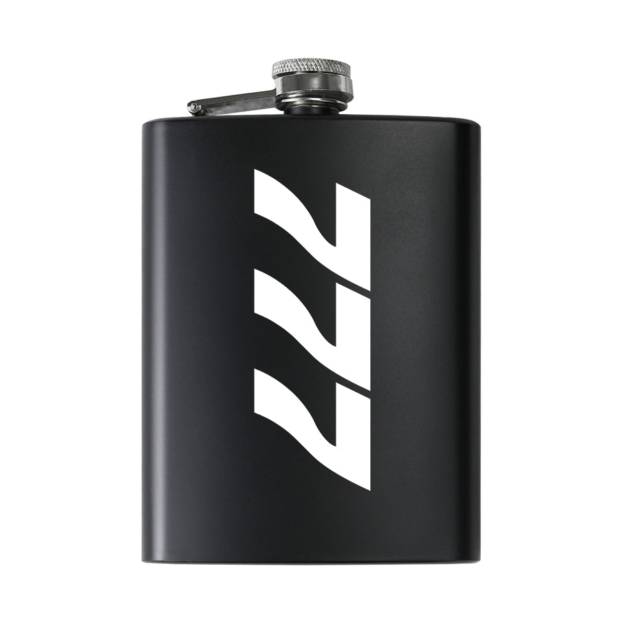 Boeing 777 Text Designed Stainless Steel Hip Flasks