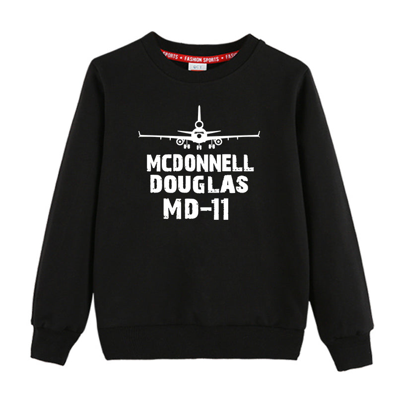 McDonnell Douglas MD-11 & Plane Designed "CHILDREN" Sweatshirts