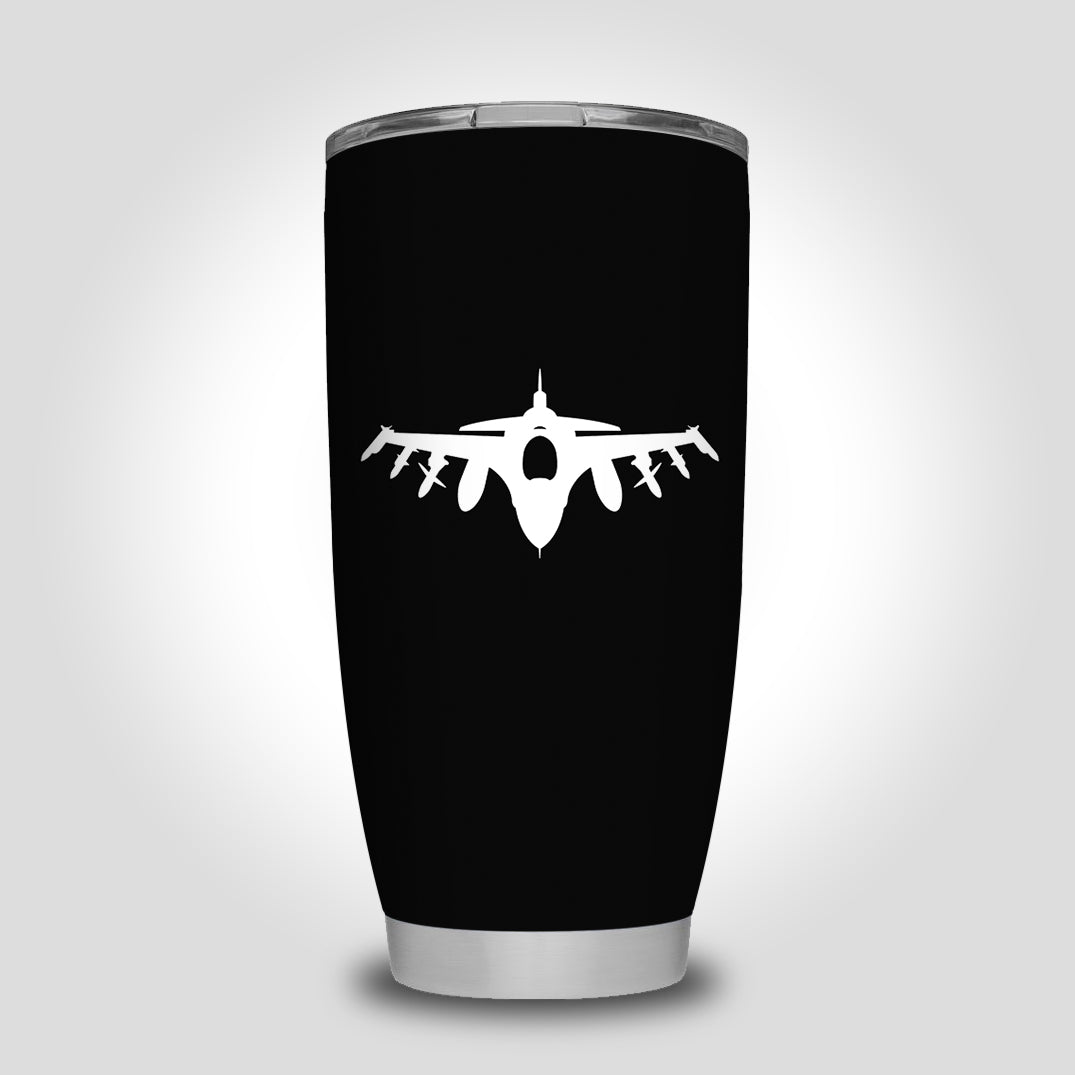 Fighter Jet 16 Silhouette Designed Tumbler Travel Mugs