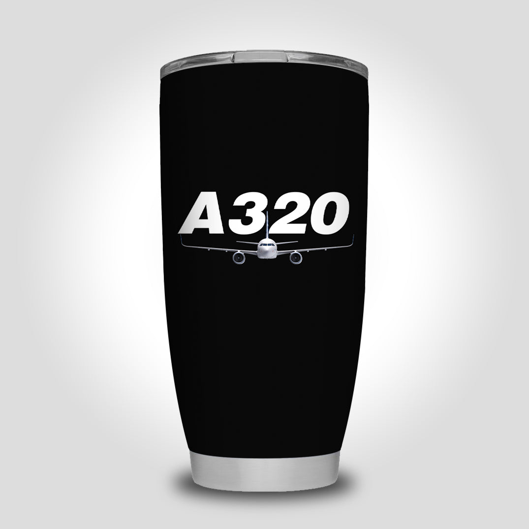 Super Airbus A320 Designed Tumbler Travel Mugs