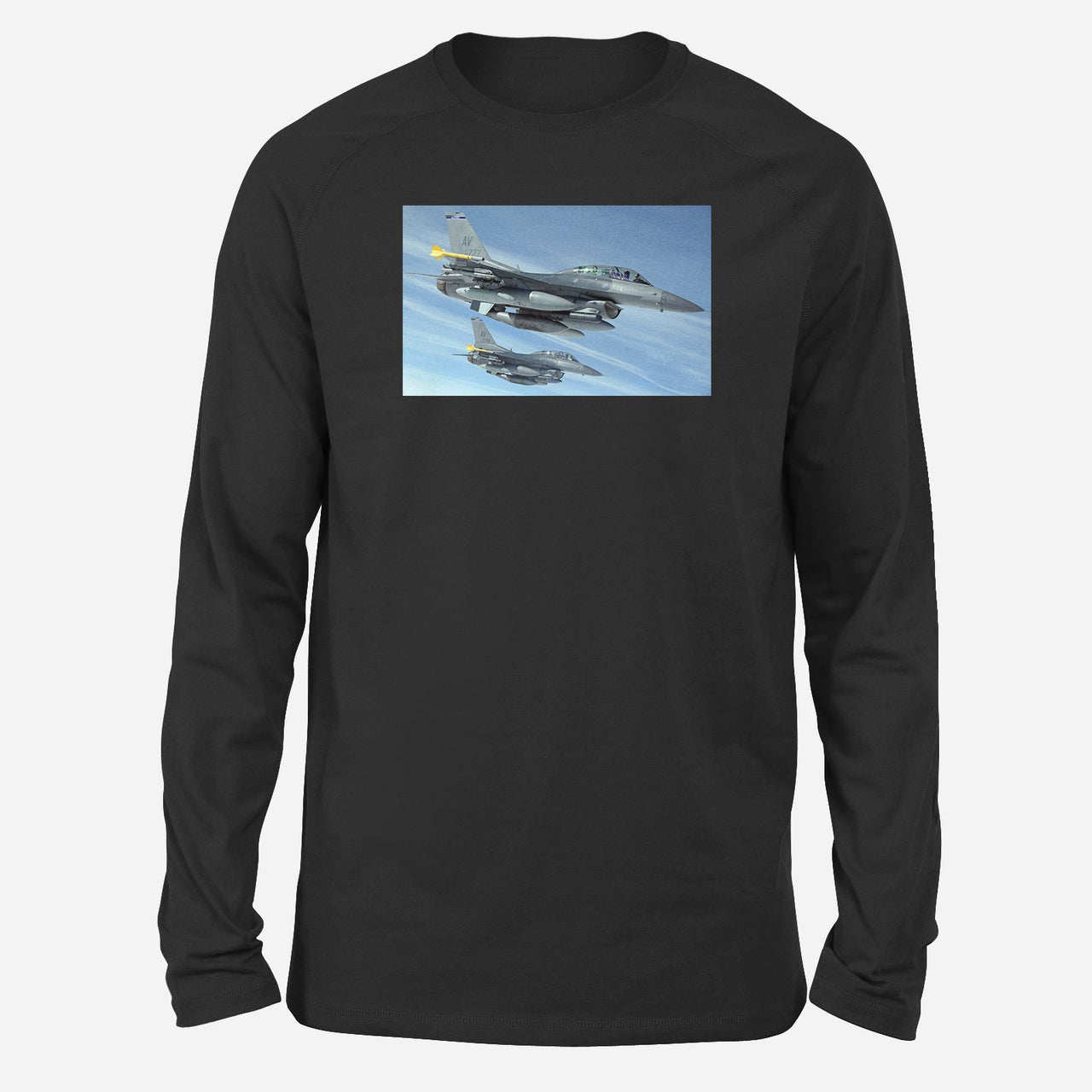 Two Fighting Falcon Designed Long-Sleeve T-Shirts