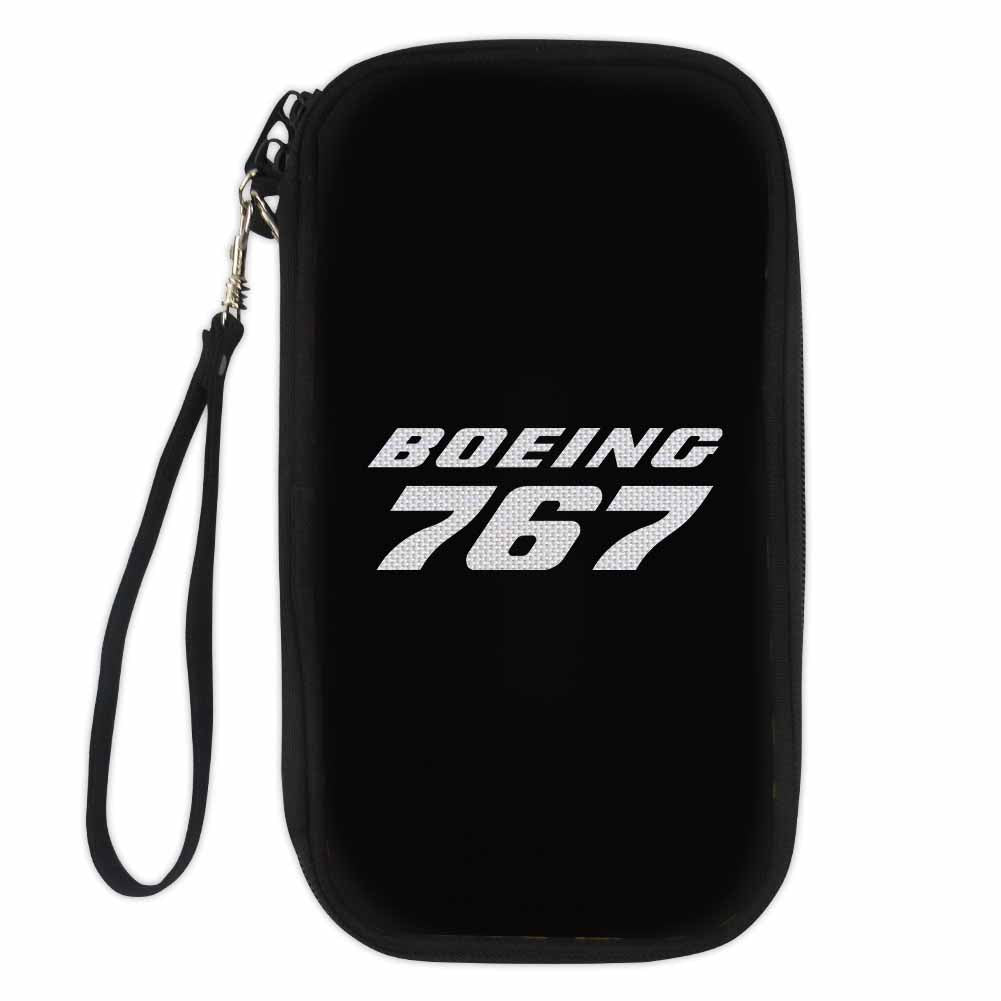 Boeing 767 & Text Designed Travel Cases & Wallets