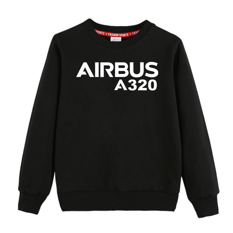 Airbus A320 & Text Designed "CHILDREN" Sweatshirts