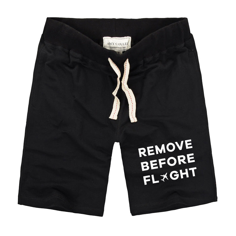 Remove Before Flight Designed Cotton Shorts