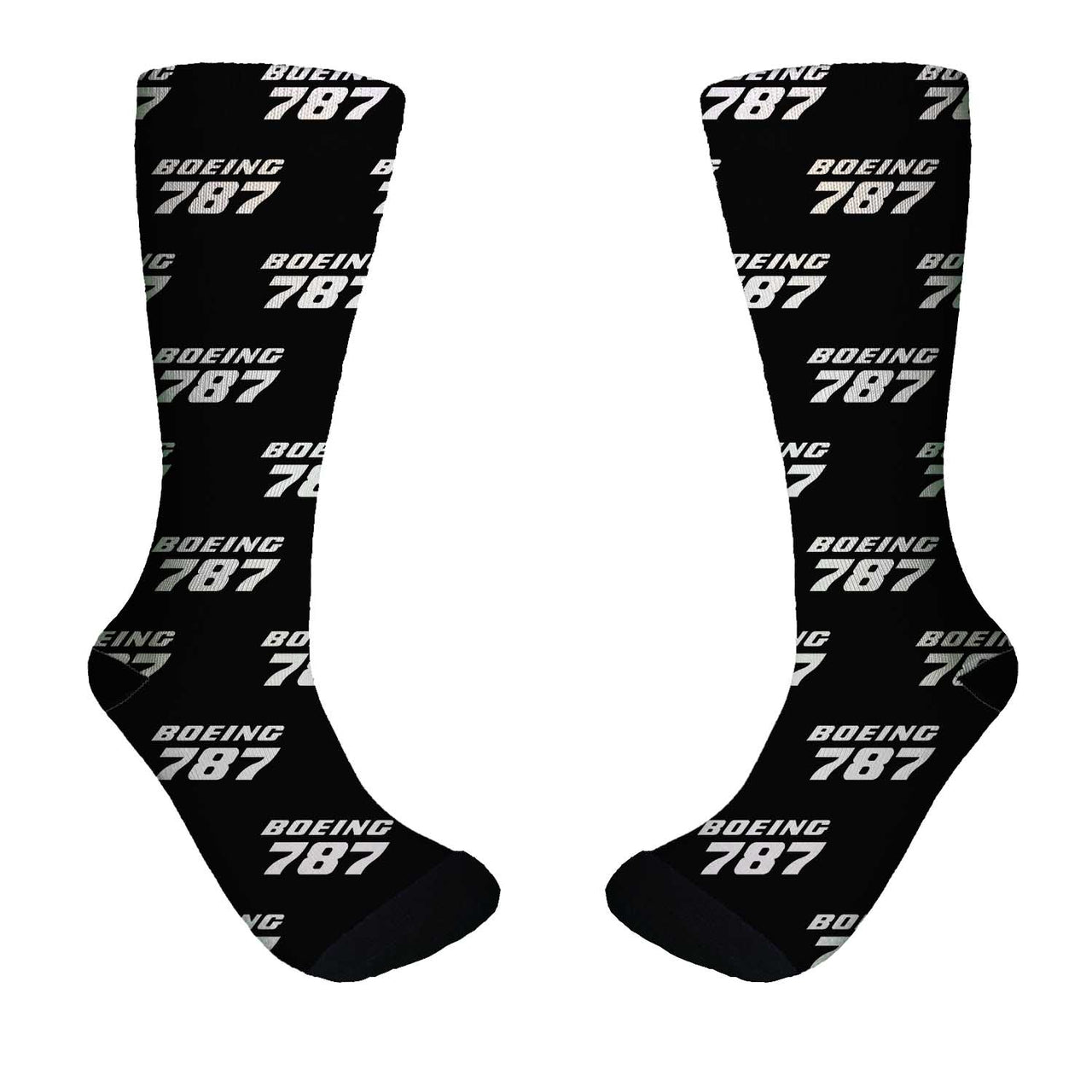Boeing 787 & Text Designed Socks