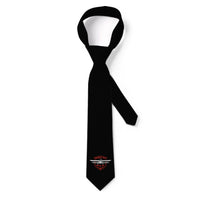 Thumbnail for Super Born To Fly aviation design on premium silk blend tie.