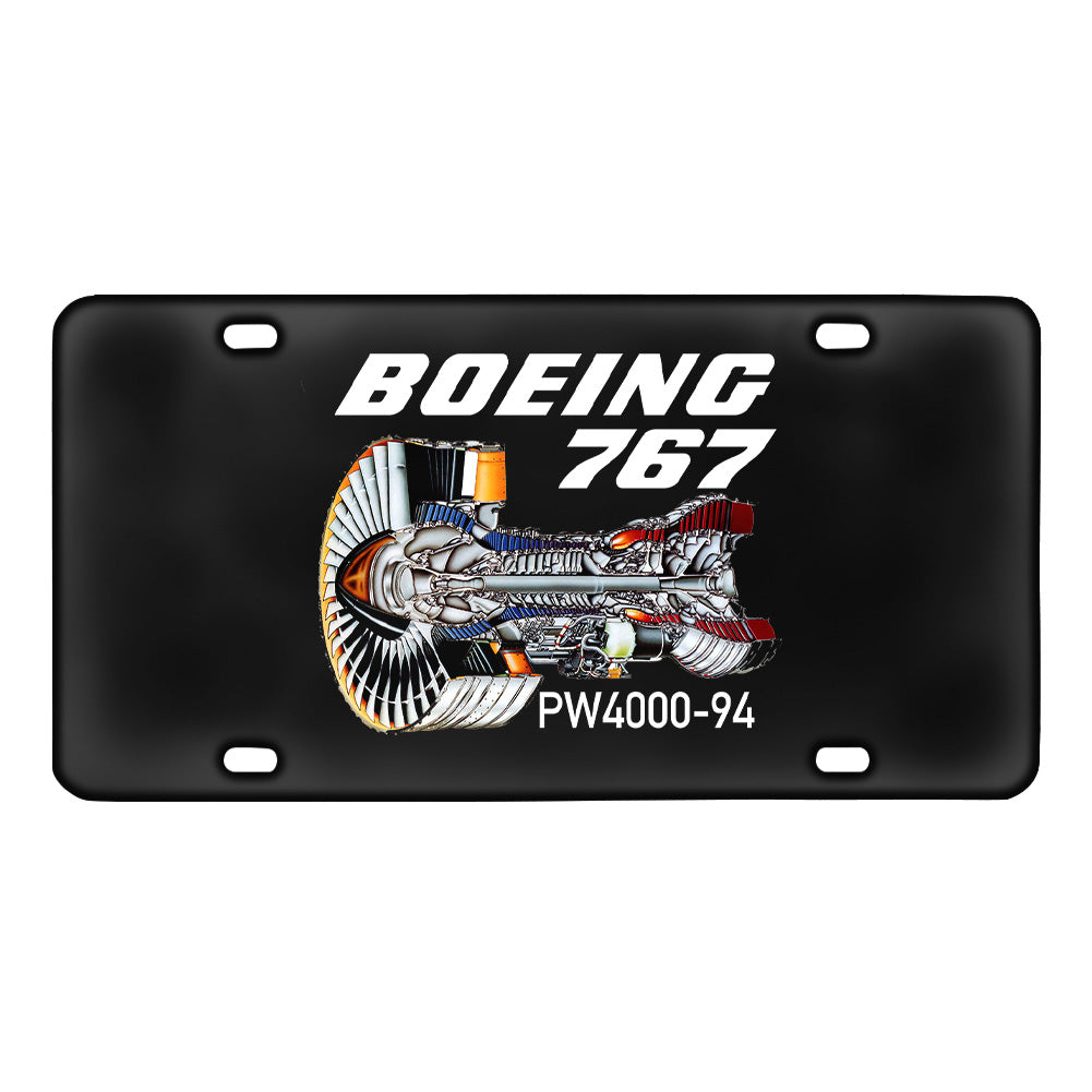 Boeing 767 Engine (PW4000-94) Designed Metal (License) Plates