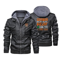 Thumbnail for Airline Pilot Label Designed Hooded Leather Jackets