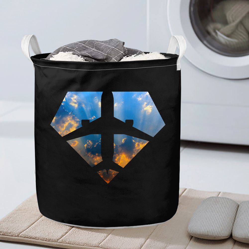 Supermen of The Skies (Sunrise) Designed Laundry Baskets