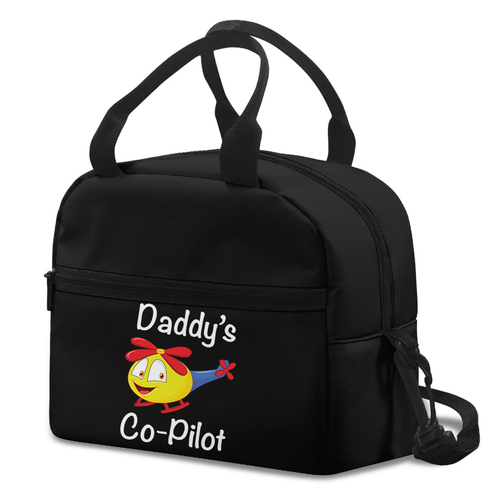 Daddy's CoPilot (Helicopter) Designed Lunch Bags