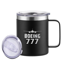 Thumbnail for Boeing 777 & Plane Designed Stainless Steel Laser Engraved Mugs