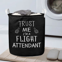 Thumbnail for Trust Me I'm a Flight Attendant Designed Laundry Baskets