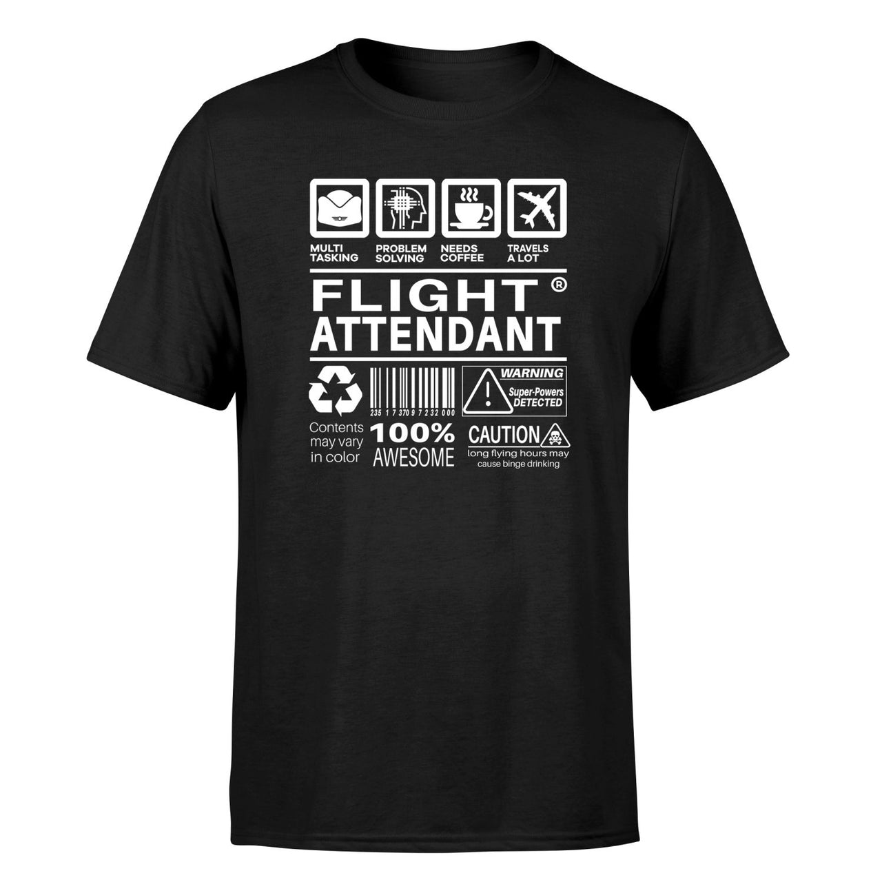 Flight Attendant Label Designed T-Shirts