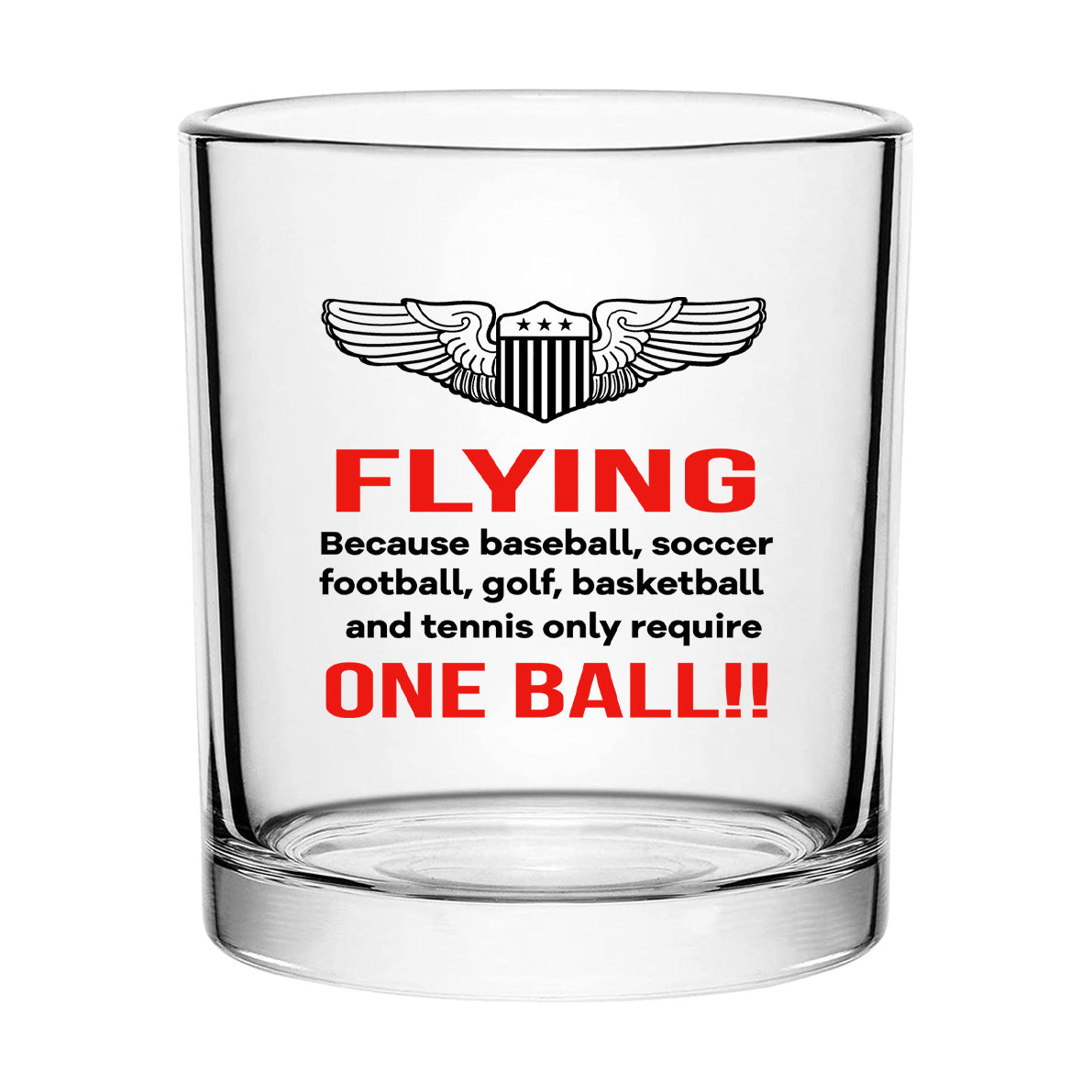 Flying One Ball Designed Special Whiskey Glasses