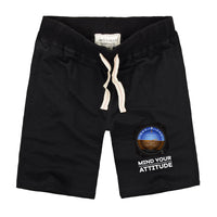 Thumbnail for Mind Your Attitude Designed Cotton Shorts