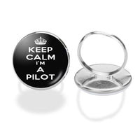 Thumbnail for Keep Calm I'm a Pilot Designed Rings