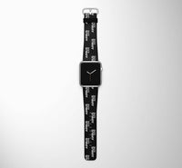 Thumbnail for Airbus A310 & Text) Designed Leather Apple Watch Straps