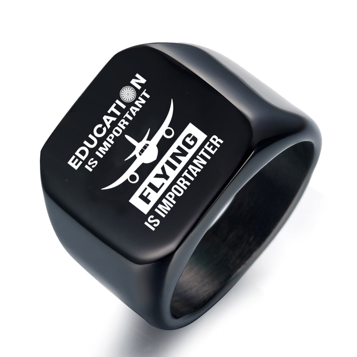 Flying is Importanter Designed Men Rings