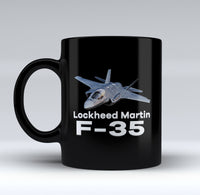 Thumbnail for The Lockheed Martin F35 Designed Black Mugs