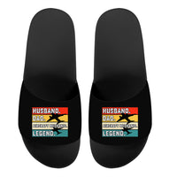 Thumbnail for Husband & Dad & Aircraft Mechanic & Legend Designed Sport Slippers