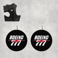 Thumbnail for Amazing Boeing 777 Designed Wooden Drop Earrings