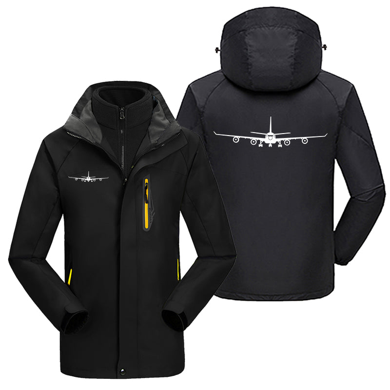 Airbus A340 Silhouette Designed Thick Skiing Jackets